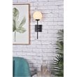 Living District Neri 1-Light Mid-Century Metal Wall Sconce in Black and White