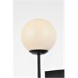 Living District Neri 1-Light Mid-Century Metal Wall Sconce in Black and White