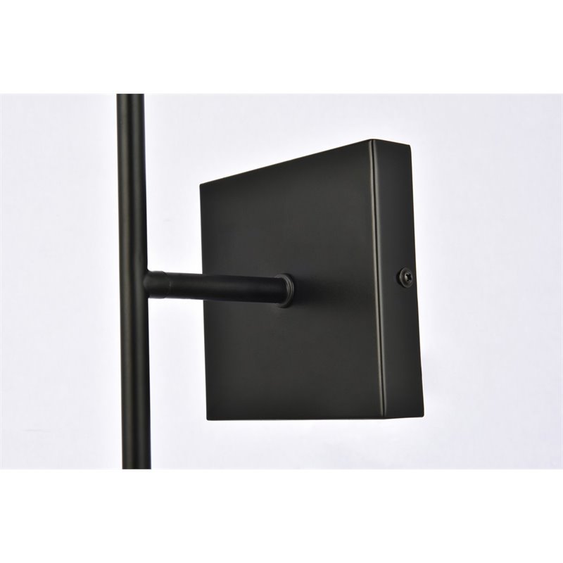 Living District Neri 1-Light Mid-Century Metal Wall Sconce in Black and White