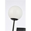 Living District Neri 1-Light Mid-Century Metal Wall Sconce in Black and White