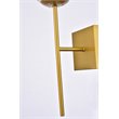 Living District Neri 1-Light Mid-Century Metal Wall Sconce in Brass and White