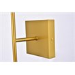 Living District Neri 1-Light Mid-Century Metal Wall Sconce in Brass and White