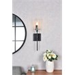 Living District Elsreth 1-Light Metal Wall Sconce in Black and Clear