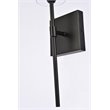 Living District Elsreth 1-Light Metal Wall Sconce in Black and Clear