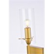 Living District Elsreth 1-Light Metal Wall Sconce in Brass and Clear