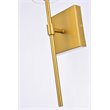 Living District Elsreth 1-Light Metal Wall Sconce in Brass and Clear