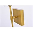 Living District Elsreth 1-Light Metal Wall Sconce in Brass and Clear