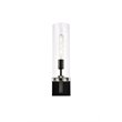 Living District Savant 1-Light Metal Wall Sconce in Black and Clear