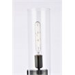 Living District Savant 1-Light Metal Wall Sconce in Black and Clear