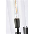 Living District Savant 1-Light Metal Wall Sconce in Black and Clear