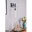 Living District Savant 1-Light Metal Wall Sconce in Black and Clear
