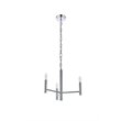 Living District Carmella 3-Light Mid-Century Metal Pendant in Chrome