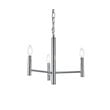 Living District Carmella 3-Light Mid-Century Metal Pendant in Chrome