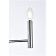 Living District Carmella 3-Light Mid-Century Metal Pendant in Chrome