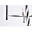 Living District Carmella 3-Light Mid-Century Metal Pendant in Chrome