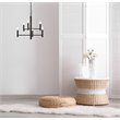 Living District Carmella 6-Light Mid-Century Metal Pendant in Black