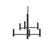 Living District Carmella 6-Light Mid-Century Metal Pendant in Black