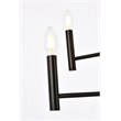 Living District Carmella 6-Light Mid-Century Metal Pendant in Black