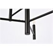 Living District Carmella 6-Light Mid-Century Metal Pendant in Black