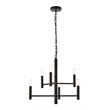 Living District Carmella 6-Light Mid-Century Metal Pendant in Black