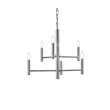 Living District Carmella 6-Light Mid-Century Metal Pendant in Chrome