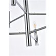 Living District Carmella 6-Light Mid-Century Metal Pendant in Chrome