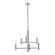 Living District Carmella 6-Light Mid-Century Metal Pendant in Chrome