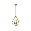 Living District Irina 3-Light Mid-Century Metal Pendant in Brass