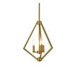 Living District Irina 3-Light Mid-Century Metal Pendant in Brass