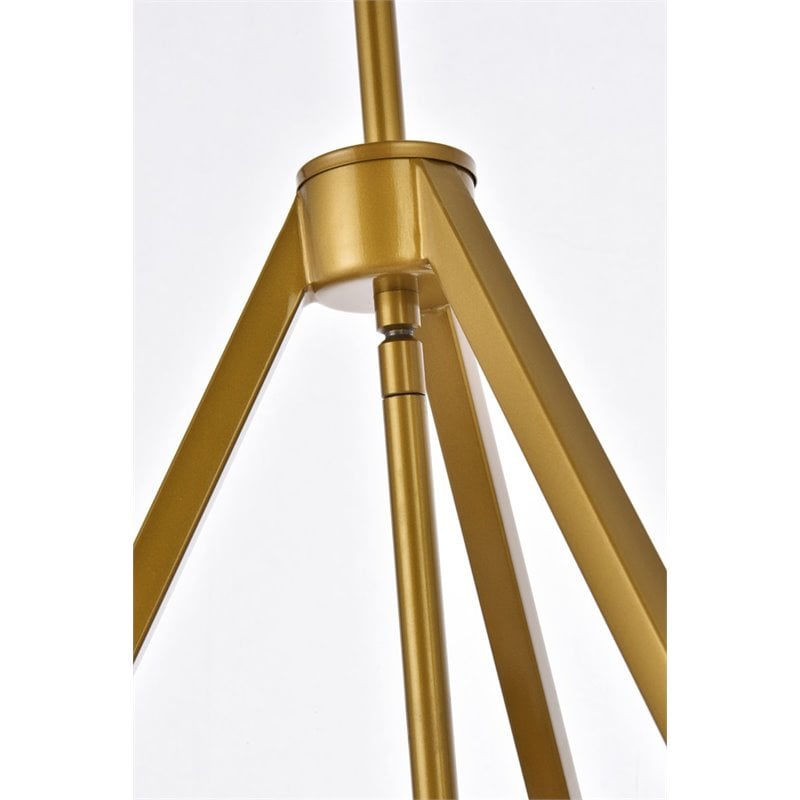 Living District Irina 3-Light Mid-Century Metal Pendant in Brass