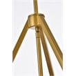 Living District Irina 3-Light Mid-Century Metal Pendant in Brass