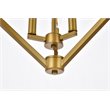 Living District Irina 3-Light Mid-Century Metal Pendant in Brass