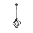 Living District Sandara 1-Light Mid-Century Metal Pendant in Black Finish