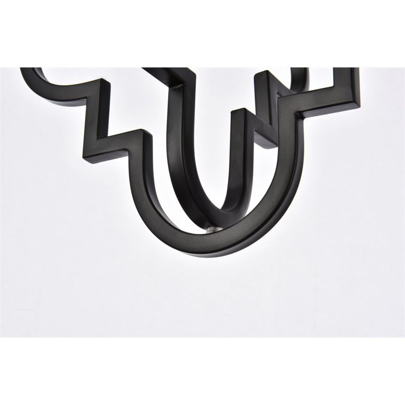 Living District Sandara 1-Light Mid-Century Metal Pendant in Black Finish