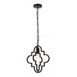 Living District Sandara 1-Light Mid-Century Metal Pendant in Black Finish