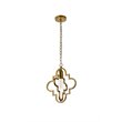 Living District Sandara 1-Light Mid-Century Metal Pendant in Brass Finish