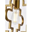 Living District Sandara 1-Light Mid-Century Metal Pendant in Brass Finish