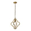 Living District Sandara 1-Light Mid-Century Metal Pendant in Brass Finish