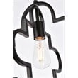 Living District Sandara 1-Light Mid-Century Metal Pendant in Black