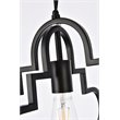 Living District Sandara 1-Light Mid-Century Metal Pendant in Black