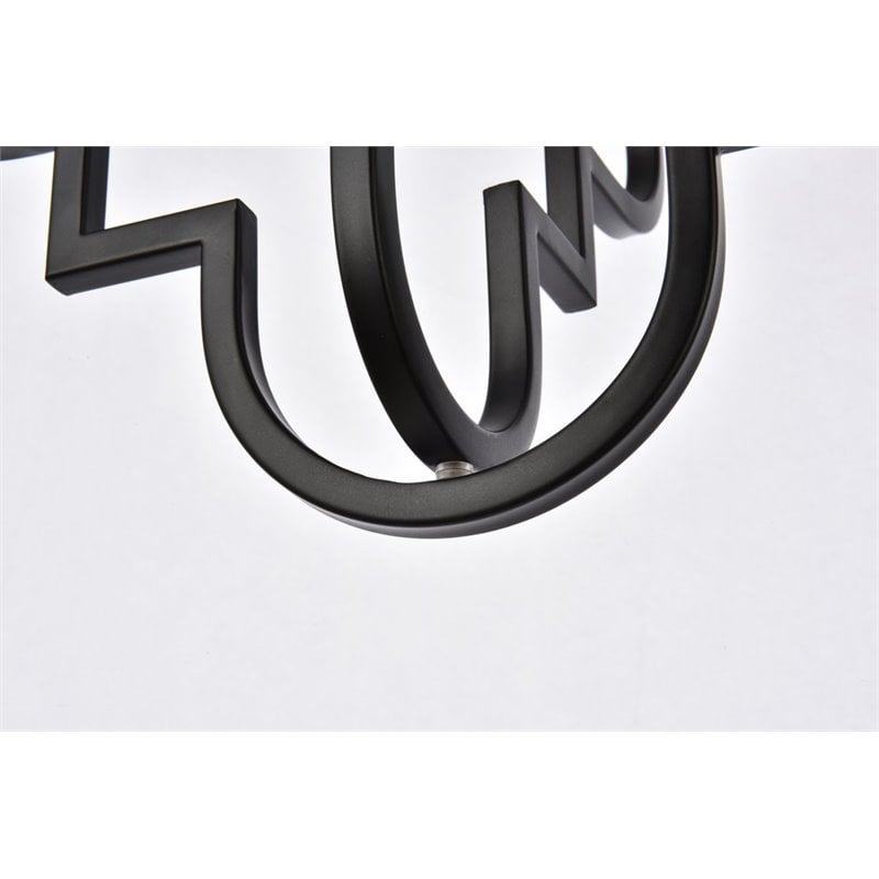 Living District Sandara 1-Light Mid-Century Metal Pendant in Black