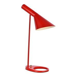 living district juniper 1-light modern metal table lamp in red
