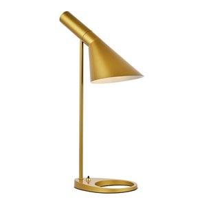 living district juniper 1-light modern metal table lamp in brass