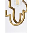 Living District Sandara 1-Light Mid-Century Metal Pendant in Brass