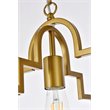 Living District Sandara 1-Light Mid-Century Metal Pendant in Brass