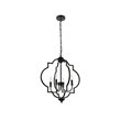 Living District Sandara 4-Light Mid-Century Metal Pendant - Black Finish