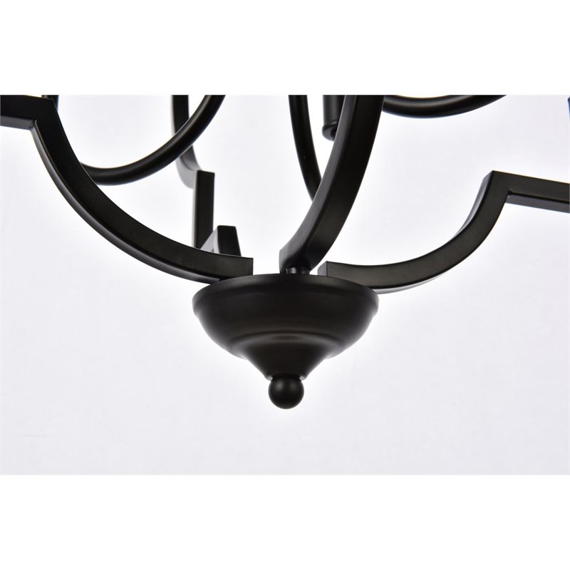 Living District Sandara 4-Light Mid-Century Metal Pendant - Black Finish