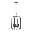 Living District Rosenfeld 4-Light Mid-Century Metal Pendant in Black