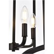Living District Kiera 4-Light Mid-Century Metal Pendant in Black