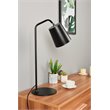 Living District Leroy 1-Light Modern Metal Table Lamp in Black